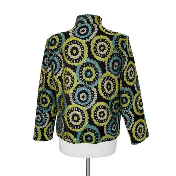 PAINTED PONY Size S Multicolor Floral Rayon Blend Long Sleeve Open Jacket USA - Picture 2 of 2